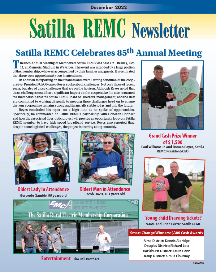 Photo for Satilla REMC Newsletter December 2022