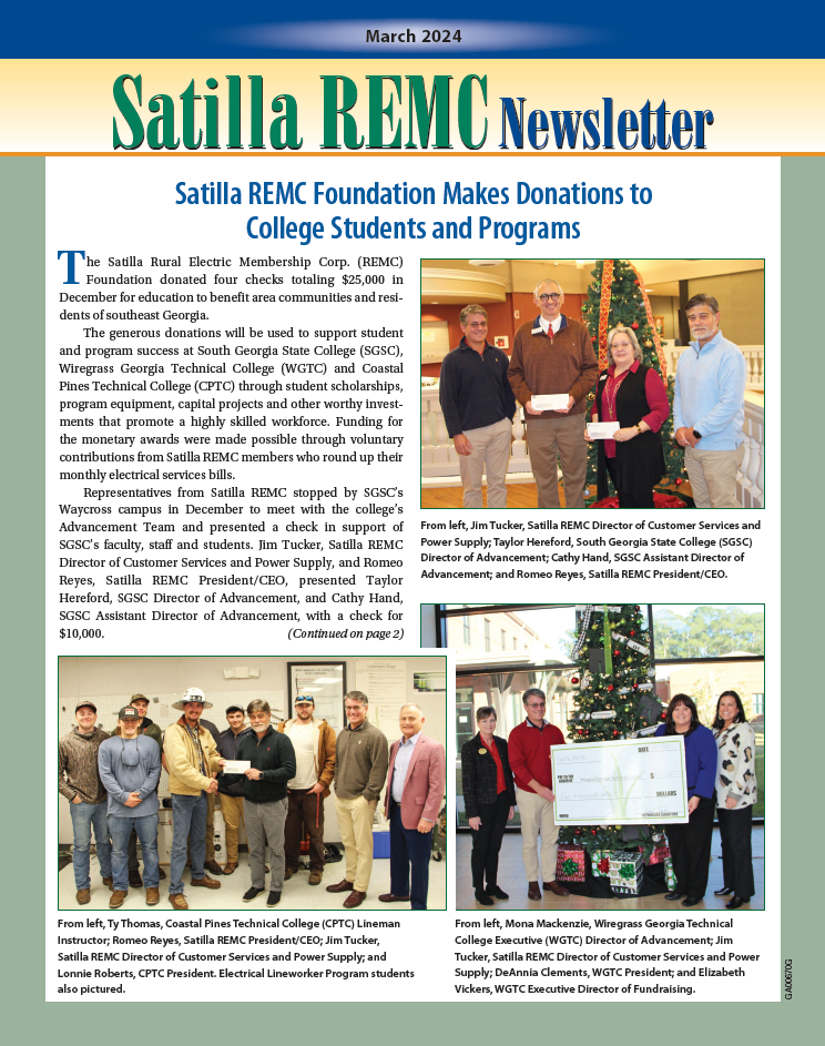 Photo for Satilla Newsletter March 2024