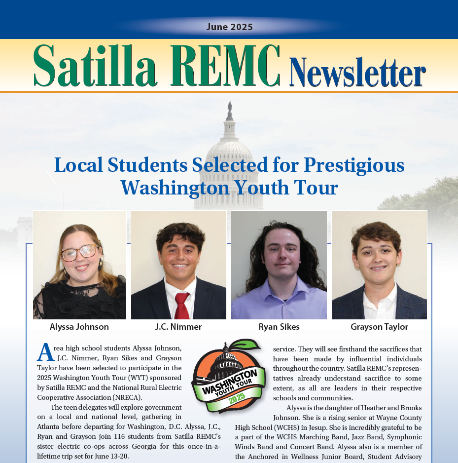 Photo for Satilla REMC Newsletter June 2025