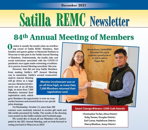 Photo for Satilla Holds &quot;Mail-In&quot; Annual Meeting