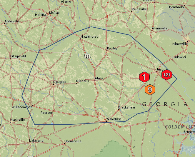 Satilla EMC Outage Map